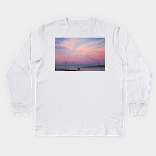 pink sunset Kids Long Sleeve T-Shirt